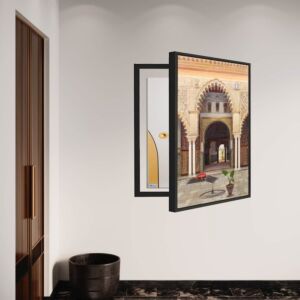 لوحة كانفاس لتغطية طبلون الكهرباء باب تاريخي