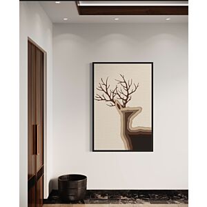 لوحة كانفاس لتغطية طبلون الكهرباء غزال