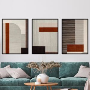طقم لوحات 3 قطع جدارية فنية جوكهان