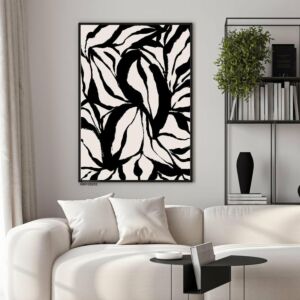 لوحة جدارية فنية الينجو 100x200 سم - برواز اسود