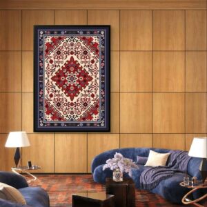 لوحة طباعة كانفس بإطار سجاد 70×120 سم - متعدد الالوان