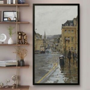 لوحة طباعة كانفس طريق بإطار 120×200سم - متعدد الالوان