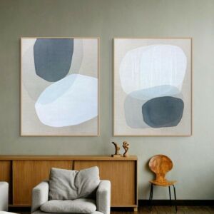 لوحة مودرن اليسارو قطعتين - 40x50 سم