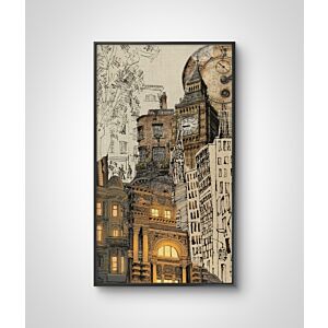 لوحة فنية طباعة كانفس عمل يدوي شينزولا 200×100 