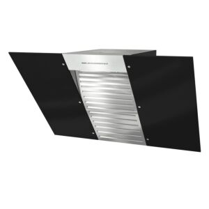 شفاط ميلى 90 سم مثبت على الحائط مع إضاءة ليد موفرة للطاقة - أسود أوبسيديان