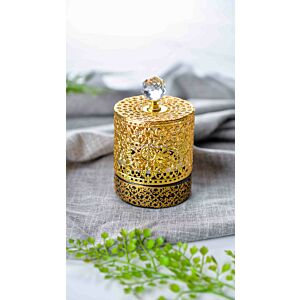 مبخرة كريستال -لون ذهبي وأسود