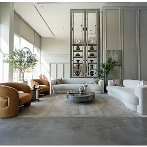 طقم كنب ريتا - بيج وبرتقالي