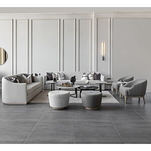 طقم كنب جورجيا - رمادي وكريمي