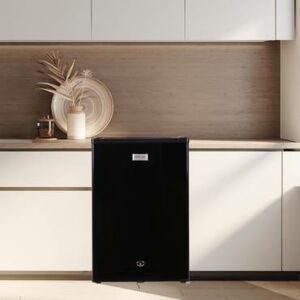 ثلاجة ناوريبن باب واحد جي في سي برو - 86 لتر - اسود