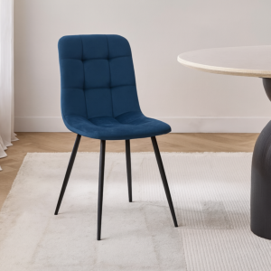 كرسي طاولة طعام سمارسكي - ازرق فاتح وأسود