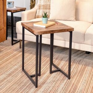 طاولة جانبية لوميس - بني و أسود