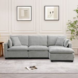 كنب زاوية مودولار كلاود لاين - رمادي