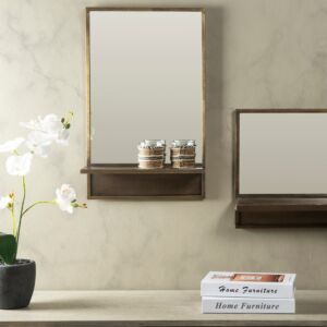 مرآة حائط تصميم تجريدي حجم صغير تيرمولي - ذهبي