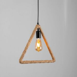 إضاءة معلقة نكمك مثلث حديد بحبلبيج واسود