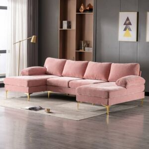 كنب زاوية شكل حرف L ريناي - زهري