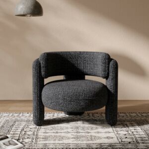 كرسي مفرد دام - رمادي غامق