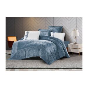 لحاف كينج مخمل ناعم 6 قطع - كحلي