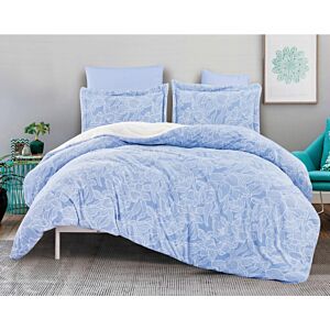 طقم لحاف كينغ مزدوج مخمل فرو كلاوس - 6 قطع - سماوي