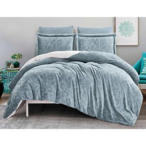 طقم لحاف كوين مخمل فرو كلاوس - 4 قطع - تيفاني