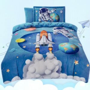 لحاف كوين مخمل للاطفال المجرة