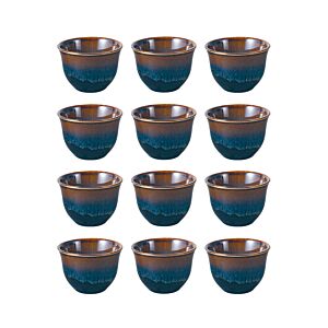 طقم أكواب كاوا بورسلين 12 قطعة 110  مل متعدد الألوان