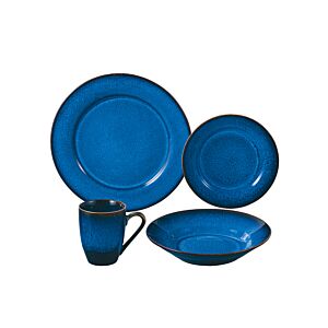 طقم أواني طعام بورسلين 16 قطعة أزرق