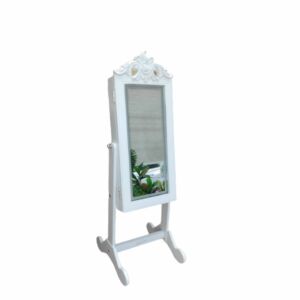 خزانة ومنظم اكسسوار مستطيل تاج واضاءة ليد كراونس أبيض 