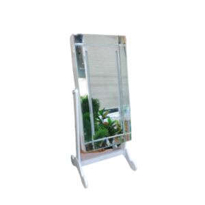 خزانة ومنظم اكسسوار مع مرآة بإضاءة ليدأبيض 