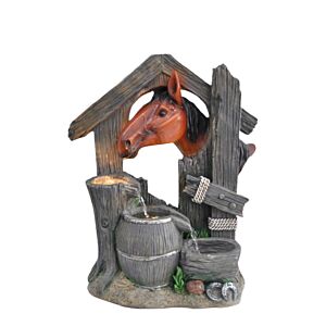 شلالنافورةمياه الحصان  مع إضاءة إل أي دي