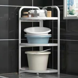 وحدة رفوف تنظيم ثلاث أدوار كورنرا لون أبيض