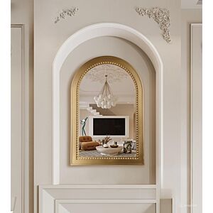 مرآة جدارية مقوسة - ذهبي