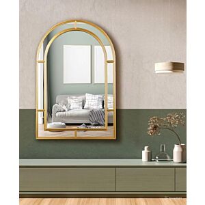 مرآة حائط مقوسة - ذهبي