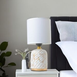 ابجورة طاولة سابو - ابيض وذهبي