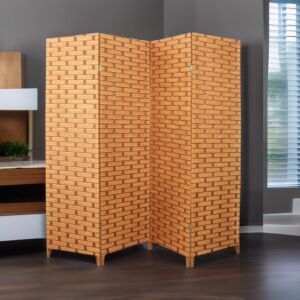 فاصل غرف بارتشن قابل للطي لندن - بيج وبني