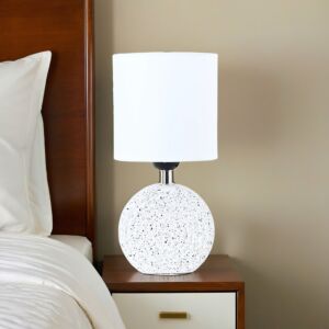 أبجورة طاولة موردن كهربائية سيراميك كارا - ابيض