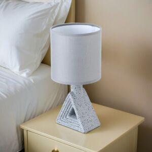 أبجورة طاولة موردن كهربائية سيراميك توبا - رمادي