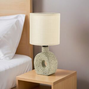 أبجورة طاولة موردن كهربائية سيراميك رينو - بيج