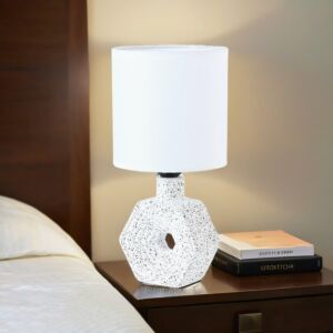 أبجورة طاولة موردن كهربائية سيراميك اوموت - ابيض