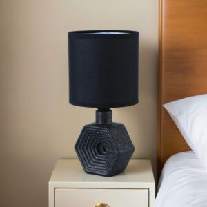 أبجورة طاولة موردن كهربائية سيراميك اوموت - اسود