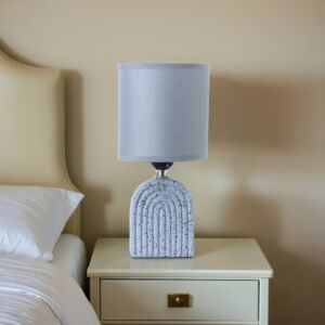 أبجورة طاولة موردن كهربائية سيراميك شينزو - رمادي