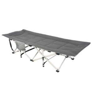 سرير رحلات وتخييم قابل للطي والتعديل - رمادي غامق