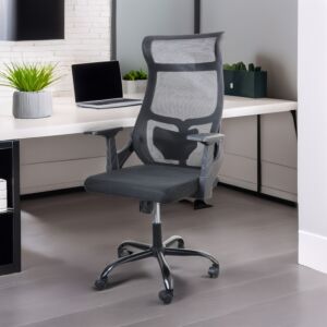 كرسي مكتب متحرك قابل للتعديل ريناي - أسود