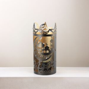 فانوس رمضان حديد بإضاءة 25 سم