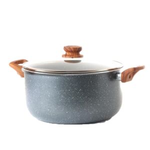 قدر جرانيت بالغطاء 28 سم - رصاصي