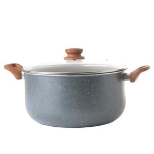 قدر جرانيت بالغطاء 30 سم - رصاصي