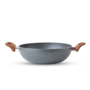 مقلاة جرانيت عميقة 28 سم - رصاصي