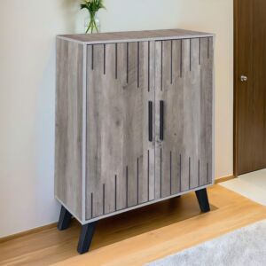 خزانة احذية بابين جايد - رمادي