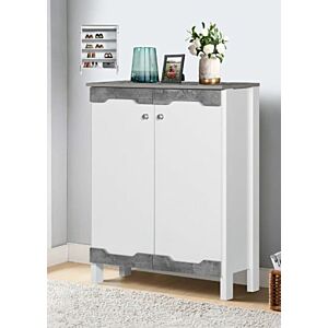 خزانة أحذية سياشو ابيض ورمادي