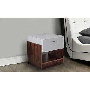 كومودينو كلاريس خشب ماليزي أبيض وبني 