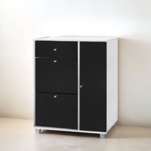 خزانة أحذية جكارتا أبيض وأسود